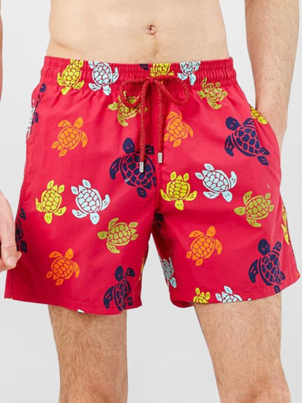 Vilebrequin Men's Moorea Sand Turtles Swim Trunks
